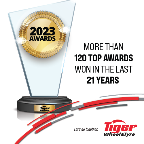 a trophy award depicting over 120 awards over the last 21 years