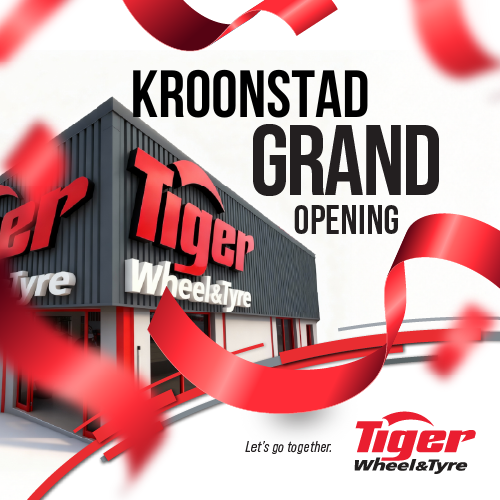 Tiger Wheel & Tyre Kroonstad store with confetti falling